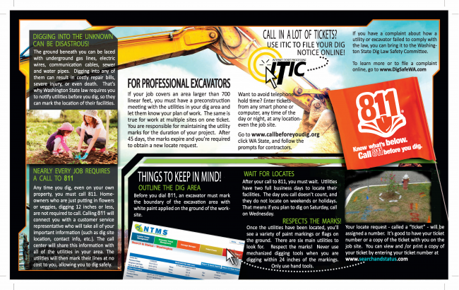 Prevent utility service interruptions by calling 811.